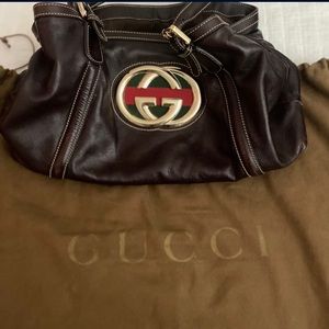 Dark Brown Gucci Leather Purse
